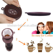 Coffee Filter Holder/Silicone Coffee Dripper/Silicone Coffee Filter for Camping, School, Hiking, Backpacking and Outdoor Use